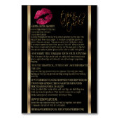 Hot Pink Glitter Instructies, tips en trucs Kaart (Achterkant)