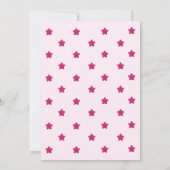 Hot Pink Glitter Kindergarten Afstudeerfeest Kaart (Achterkant)