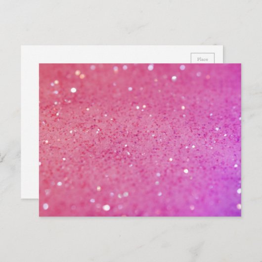 Hot Pink Glitter - Klein, spaarpjes Briefkaart (Voorkant / Achterkant)