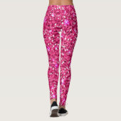 Hot Pink Glitter Leggings (Achterkant)