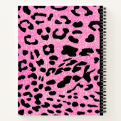 Hot Pink Glitter Leopard Compositie Notitieboek (Achterkant)