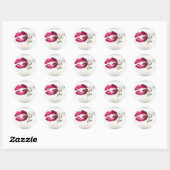 Hot Pink Glitter Lipcolor - Dank u Ronde Sticker (Vel)