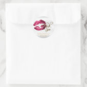 Hot Pink Glitter Lipcolor - Dank u Ronde Sticker (Tas)