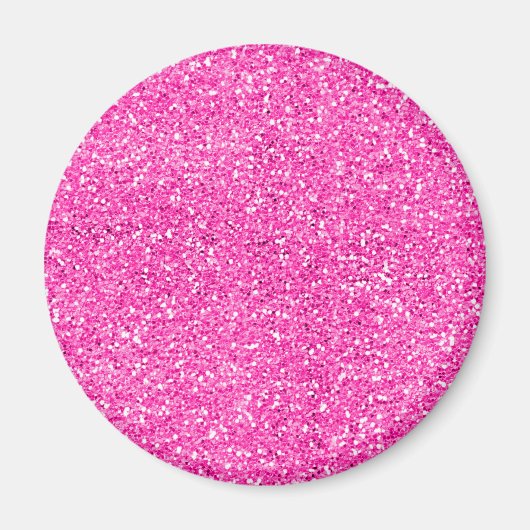 Hot Pink Glitter Magneet (Voorkant)
