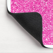 Hot Pink Glitter Muismat (Hoek)