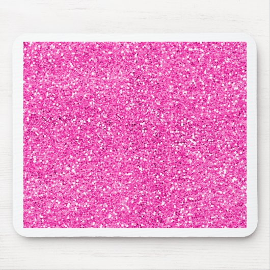 Hot Pink Glitter Muismat (Voorkant)