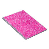 Hot Pink Glitter Notitieboek (Rechterzijde)
