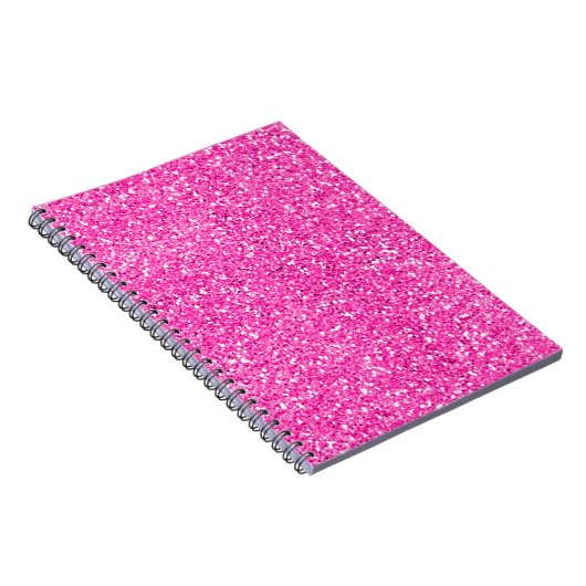 Hot Pink Glitter Notitieboek (Rechterzijde)