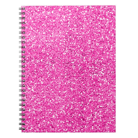 Hot Pink Glitter Notitieboek (Voorkant)