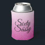 Hot Pink Glitter Ombre 60 en Sassy 60th Birthday Blikjeskoeler<br><div class="desc">Vier het veranderen van 60 in stijl met dit moderne 60ste verjaardagsontwerp op een hete roze glitter ombre achtergrond, deze stijlvolle 60ste verjaardagsviering is ideaal voor het creëren van een fantastische 60ste koelbox. De woorden zestig en sassy zijn ingesteld met behulp van modern script. Als u hulp of bijpassende producten...</div>