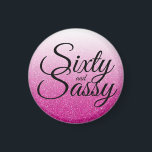 Hot Pink Glitter Ombre 60 en Sassy 60th Birthday Magneet<br><div class="desc">Het gedenkteken dat 60 in stijl verandert met dit moderne 60ste verjaardagsontwerp op een roze glitter ombre achtergrond, is deze grillige 60ste verjaardagsmagneet perfect voor het maken van een geweldige 60ste verjaardag viering. De woorden zestig en assy worden geplaatst gebruikend modern manuscript. Neem contact met ons op via onze winkel...</div>