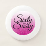 Hot Pink Glitter Ombre 60 en Sassy 60th Birthday Wham-O Frisbee<br><div class="desc">Deze leuke 60ste verjaardag, Wham-O frisbee, is perfect voor het maken van een geweldige 60ste verjaardag op een roze, roze achtergrond. De woorden zestig en assy worden geplaatst gebruikend modern manuscript. Neem contact met ons op via onze winkel als je hulp of overeenkomende producten nodig hebt. Wij helpen u graag...</div>
