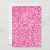 Hot Pink Glitter "One" eerste verjaardag Kaart (Achterkant)