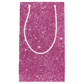 Hot Pink Glitter Sparkles Klein Cadeauzakje (Voorkant)
