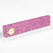 Hot Pink Glitter Sparkles Naambordje