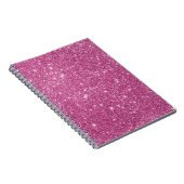 Hot Pink Glitter Sparkles Notitieboek (Rechterzijde)