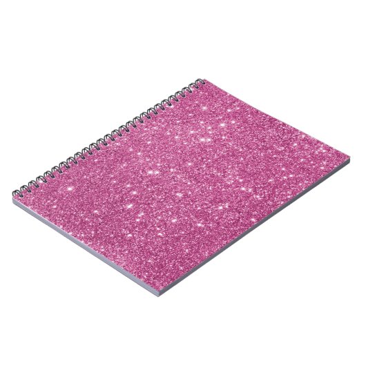 Hot Pink Glitter Sparkles Notitieboek (Linkerzijde)