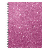 Hot Pink Glitter Sparkles Notitieboek (Voorkant)
