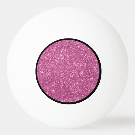 Hot Pink Glitter Sparkles Pingpongbal (Achterkant)