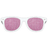 Hot Pink Glitter Sparkles Retro Zonnebril (Voorkant)