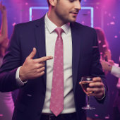 Hot Pink Glitter Sparkles Stropdas