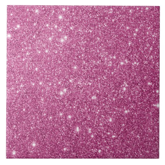 Hot Pink Glitter Sparkles Tegeltje (Voorkant)