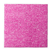 Hot Pink Glitter Tegeltje (Voorkant)