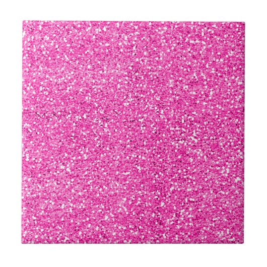 Hot Pink Glitter Tegeltje (Voorkant)