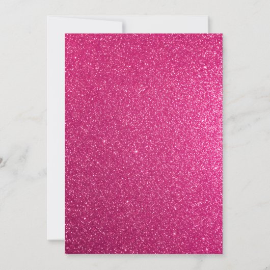 Hot Pink Glittery Crown Miss Quince Quinceanera Kaart (Achterkant)