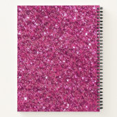 Hot Pink Glittery LOVE Valentijnsdag Hart Girly Notitieboek (Achterkant)