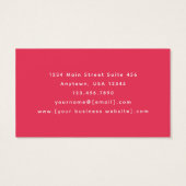 Hot Pink Gold Abstract Business Cards Visitekaartje (Achterkant)
