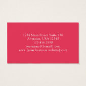 Hot Pink Gold Abstract Business Cards Visitekaartje (Achterkant)