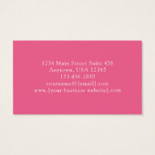 Hot Pink Gold Abstract Business Cards Visitekaartje (Achterkant)