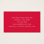 Hot Pink Gold Abstract Monogram Business Cards Visitekaartje (Achterkant)