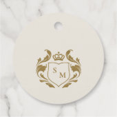  Hot Pink Gold Classy Floral Laurel Bruiloft Bedankjes Labels (Achterkant)