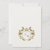  Hot Pink Gold Classy Floral Laurel Bruiloft Bedankkaart (Achterkant)