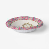  Hot Pink Gold Classy Floral Laurel Bruiloft Papieren Kommen