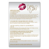Hot Pink & Gold Confetti Lip Instructies Kaart (Achterkant)