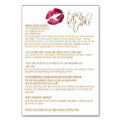 Hot Pink & Gold Confetti Lip Instructies Kaart (Achterkant)