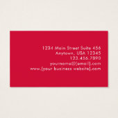 Hot Pink Gold Coral Boho Modern Botanical Visitekaartje (Achterkant)