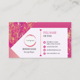 Hot Pink Gold Design Visitekaartje