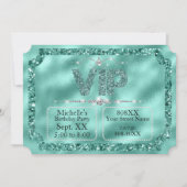 Hot Pink & Gold Diamonds en Glitter Ticket Kaart (Voorkant)