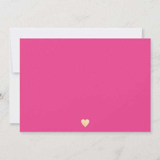 Hot Pink Gold Galentine's Day Brunch Invitation Kaart (Achterkant)