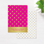 Hot Pink Gold Glitter Stippen Oorbel Display Kaart (Bureau)
