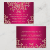 Hot Pink Gold Indiase geïnspireerde behuizing Kaar Informatiekaartje (Voorkant / Achterkant)