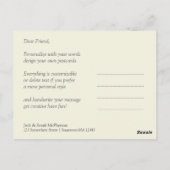 Hot Pink + Gold Red Lace Hartelijk dank, Briefkaar Briefkaart (Achterkant)