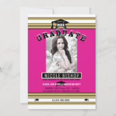 Hot Pink Gold White — legant fotograaf partij Kaart (Voorkant)