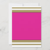 Hot Pink Gold White — legant fotograaf partij Kaart (Achterkant)