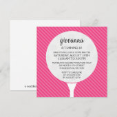 Hot Pink Golf Ball Miniature Golf Birthday Party Kaart (Voorkant / Achterkant)