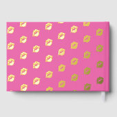 Hot Pink Goodbye Kisses Folie gastenboek (Achterkant)